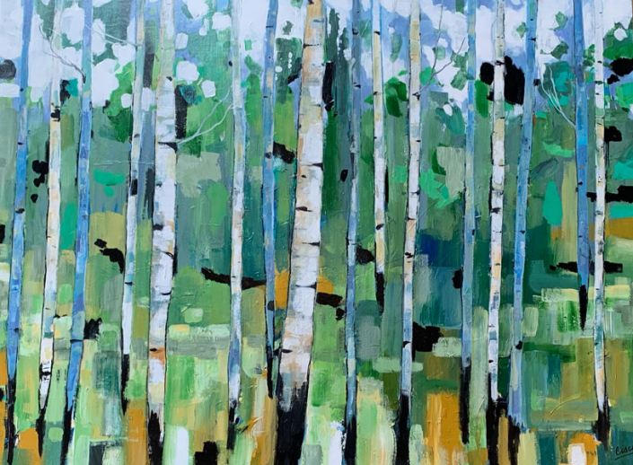 Canadian Artist Cisco - Birch Tree Paintings