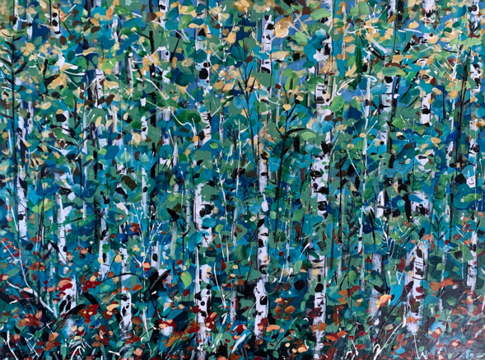 Canadian Artist Cisco - Birch Tree Paintings