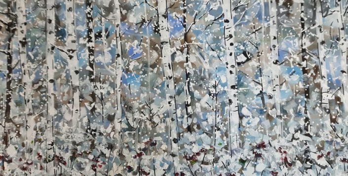 Canadian Artist Cisco - Birch Tree Paintings