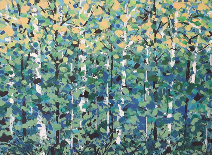 Canadian Artist Cisco - Birch Tree Paintings