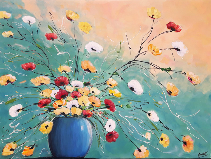 Artist Cisco - Flower - Floral Paintings